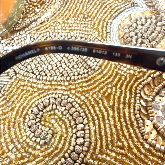 CHANEL - Authentic Pre-Owned Gold/Brown Aviator Sunglasses - Picture 6 of 9